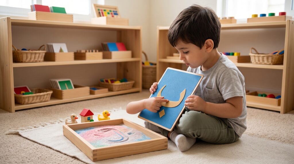تعليم الحروف العربية للأطفال بمنهج المنتسوري (Montessori) 2 تعليم الحروف العربية للأطفال بمنهج المنتسوري (Montessori)